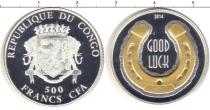 Продать Монеты Конго 500 франков 2014 Серебро