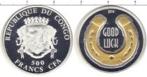 Продать Монеты Конго 500 франков 2014 Серебро
