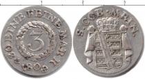 Продать Монеты Саксен-Майнинген 3 крейцера 1808 Серебро