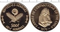 Продать Монеты Новые Гебриды 500 франков 1979 Латунь