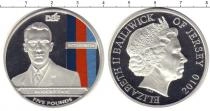 Продать Монеты Остров Джерси 5 фунтов 2010 Серебро