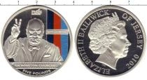 Продать Монеты Остров Джерси 5 фунтов 2010 Серебро