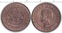Продать Монеты Гаити 10 сентим 1863 Бронза