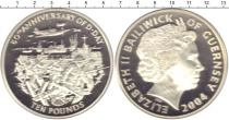 Продать Монеты Гернси 10 фунтов 2004 Серебро