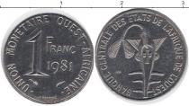 Продать Монеты Французская Африка 1 франк 1981 Медно-никель