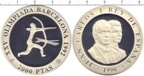 Продать Монеты Испания 200 песет 1990 Серебро