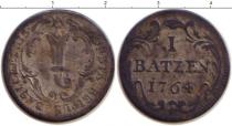Продать Монеты Базель 1 батзен 1764 Серебро