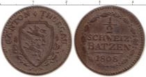 Продать Монеты Тургау 1/2 батзена 1808 Серебро