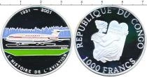 Продать Монеты Конго 1000 франков 2004 Серебро