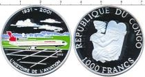 Продать Монеты Конго 1000 франков 2003 Серебро