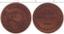 Продать Монеты Шаффхаузен 1 крейцер 1808 Медь