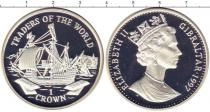 Продать Монеты Гибралтар 1 крона 1997 Серебро