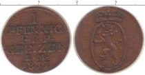 Продать Монеты Рейсс 1 пфенниг 1817 Медь