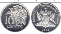 Продать Монеты Тринидад и Тобаго 10 центов 1981 Серебро