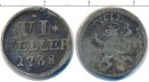 Продать Монеты Гессен-Кассель 6 геллеров 1738 Серебро