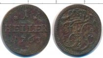 Продать Монеты Саксония 1 хеллер 1763 Медь