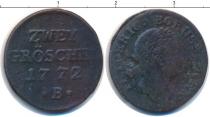 Продать Монеты Силезия 2 гроша 1772 Медь