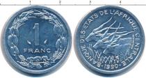 Продать Монеты Французская Африка 1 франк 1990 Медно-никель