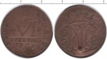 Продать Монеты Бентхайм-Текленбург 6 пфеннигов 1761 Медь