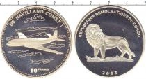 Продать Монеты Конго 10 франков 2003 Серебро