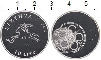 Продать Монеты Литва 10 лит 2014 Серебро