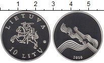 Продать Монеты Литва 10 лит 2010 Серебро