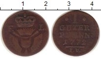 Продать Монеты Шаумбург-Гессен 1 пфенниг 1772 Медь