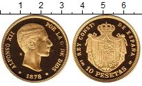 Продать Монеты Испания 10 песет 1878 Серебро