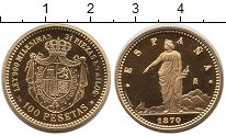 Продать Монеты Испания 100 песет 1870 Серебро