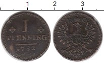 Продать Монеты Бранденбург-Ансбах 1 пфенниг 1752 Медь