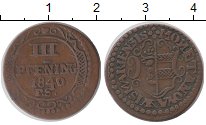 Продать Монеты Висмар 3 пфеннига 1840 Медь