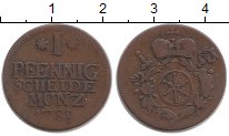Продать Монеты Эрфурт 1 пфенниг 1781 Медь