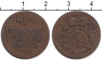 Продать Монеты Эрфурт 1 пфенниг 1781 Медь