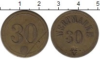 Продать Монеты Нотгельды 30 марок 1917 Латунь