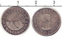 Продать Монеты Центральная Америка 1/2 реала 1824 Серебро