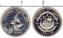Продать Монеты Либерия 1 доллар 2008 Серебро