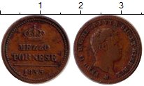 Продать Монеты Неаполь 1/2 торнезе 1835 Медь