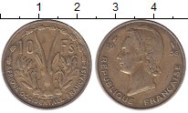 Продать Монеты Экваториальные Африканские территории 10 франков 1956 Латунь