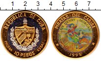 Продать Монеты Куба 10 песо 1995 Биметалл