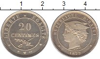 Продать Монеты Гаити 20 сантим 1877 Медно-никель
