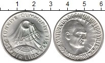 Продать Монеты Турция 1 лира 1981 Серебро
