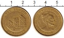 Продать Монеты Дания 20 крон 2003 Латунь