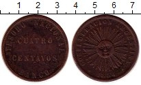 Продать Монеты Аргентина 4 сентаво 1854 Медь