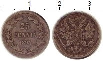 Продать Монеты 1881 – 1894 Александр III 25 пенни 1894 Серебро