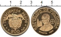 Продать Монеты Колумбия 300 песо 1968 Золото