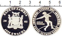 Продать Монеты Замбия 4000 квач 2003 Серебро