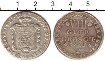 Продать Монеты Брауншвайг-Вольфенбюттель 8 грошей 1805 Серебро