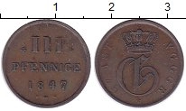 Продать Монеты Саксен-Кобург-Готта 3 пфеннига 1847 Медь