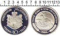 Продать Монеты Лихтенштейн 10 талеров 1986 Серебро
