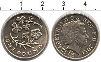 Продать Монеты Великобритания 1 фунт 2014 Латунь